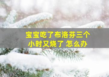 宝宝吃了布洛芬三个小时又烧了 怎么办